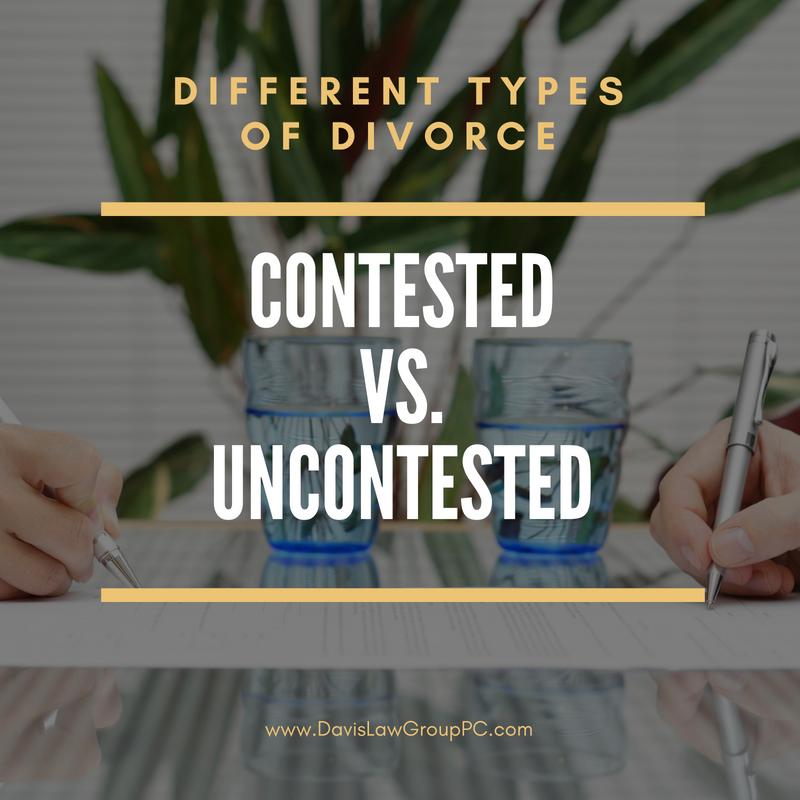 Different types of divorce: contest vs. uncontested