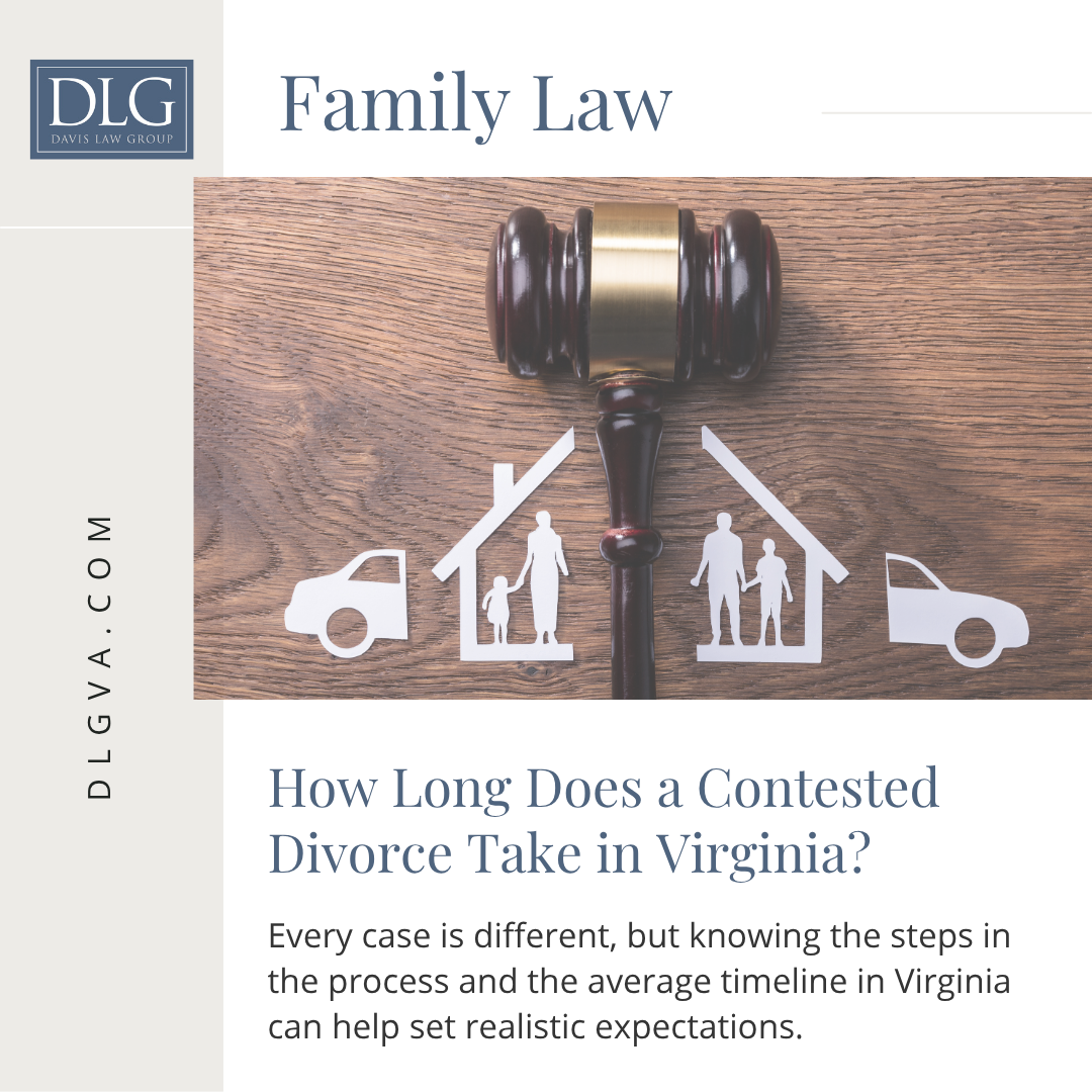 How long does a contested divorce take in virginia by davis law group
